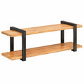 Supporto TV in legno massello stile industriale, 130x40 cm, multifunzionale e stabile
