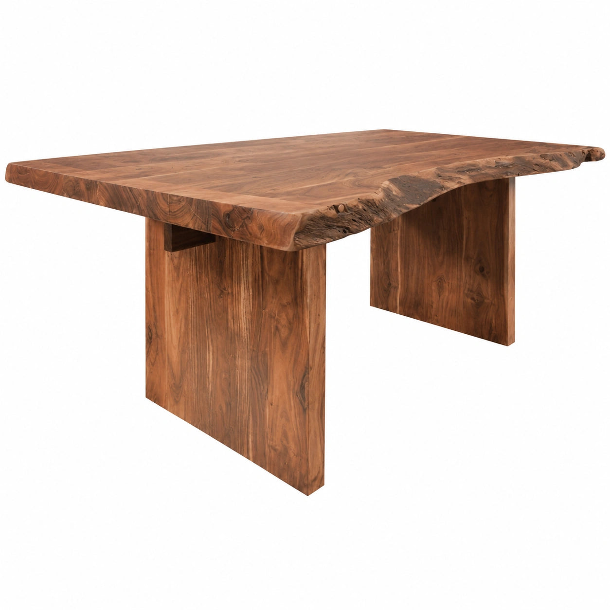 Tavolo da pranzo in legno di acacia laccato noce 170x110x78