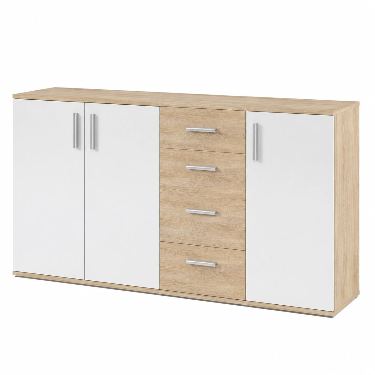 Cassettiera Bea in Legno Laminato 160x84x35 cm, Varie Colorazioni per Soggiorno o Camera