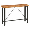 Set Bar 9 Pezzi in Legno di Acacia e Recupero, Tavolo e Sgabelli Industriali per Cucina e Bar