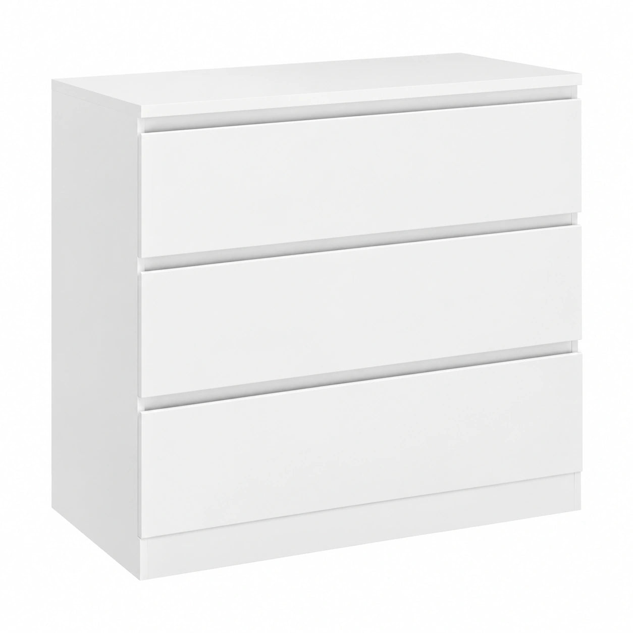 Comò Bianco con 3 Cassetti, 70 cm, Prese e Porte USB, per Ogni Ambiente