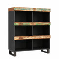 Tavolino industriale in legno massello con funzione di console e comodino, 85x33x107cm