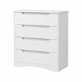 Cassettiera Moderna Bianco con 4 Cassetti per Camera e Ingresso