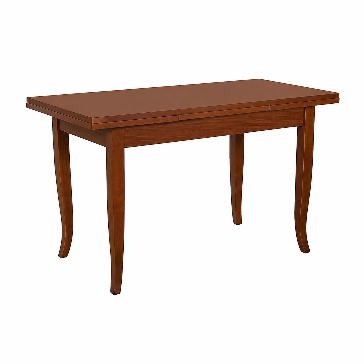 Tavolo Estensibile in Legno Massello con Gambe a Sciabola, Design Italiano 100-200 cm