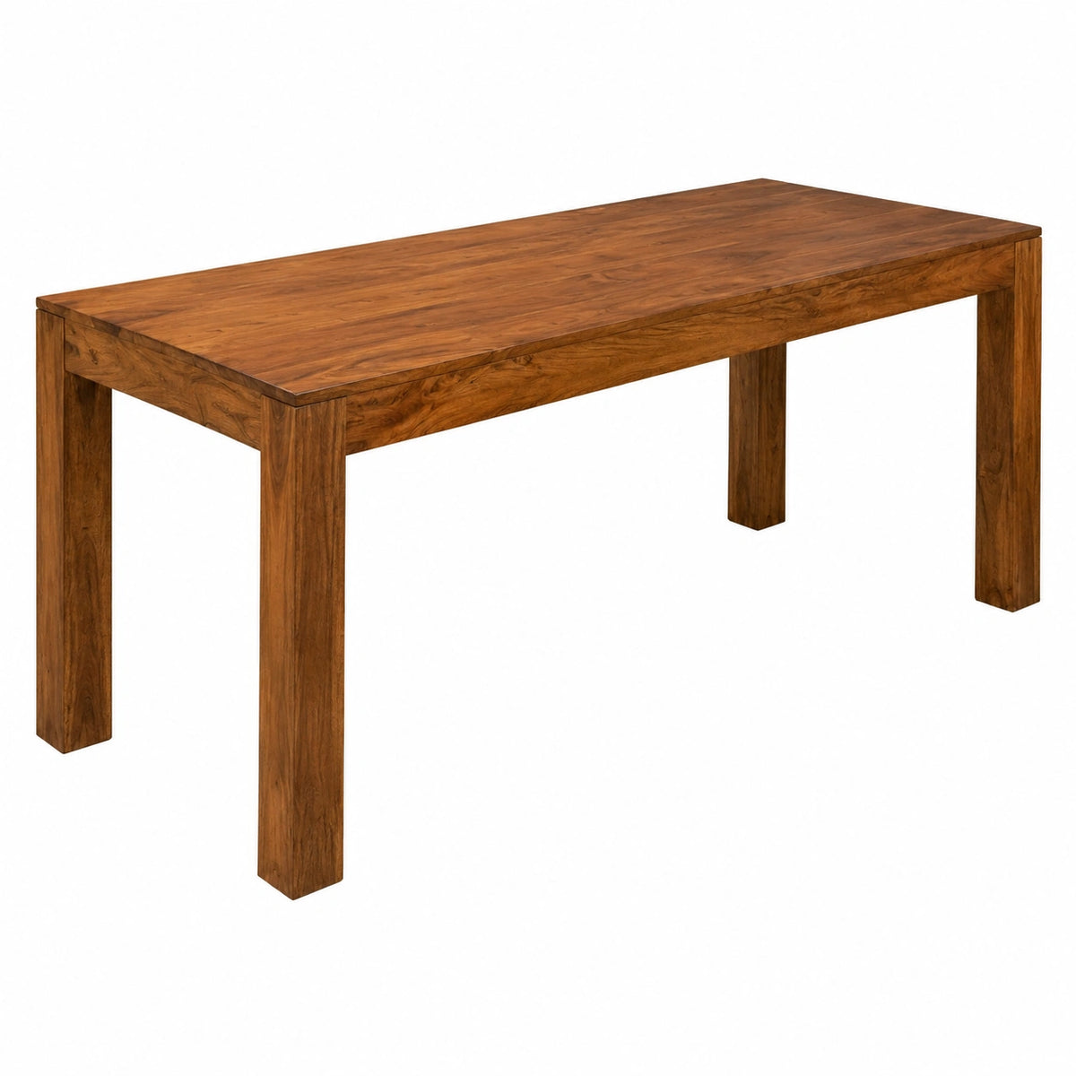 Tavolo da Pranzo Oxford in Acacia Laccata 100x90x76 cm, Marrone Chiaro