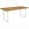 Skraut Home - Tavolo da Pranzo Industriale in Rovere, 10 Posti, 200 cm, Robusto e Stabile